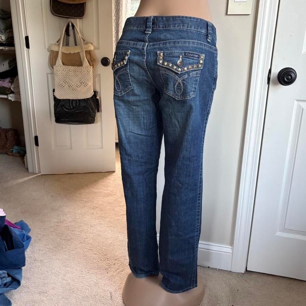 y2k 2000s calvin klein studded bootcut‎ jeans - Picture 4 of 7